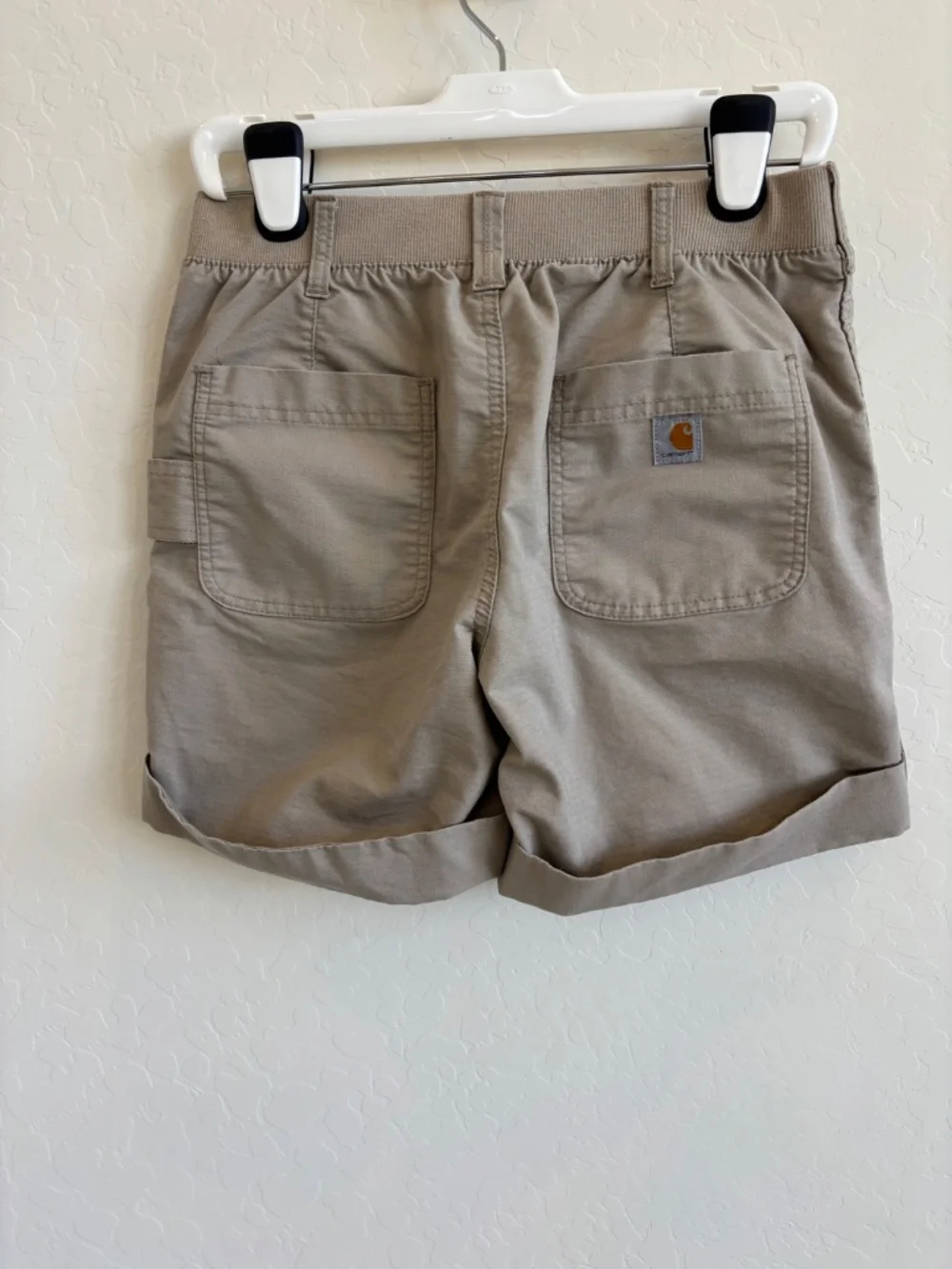 Carhartt Women's Size 8 Original Fit Utility Shorts - Khaki Tan Canvas Gorpcore